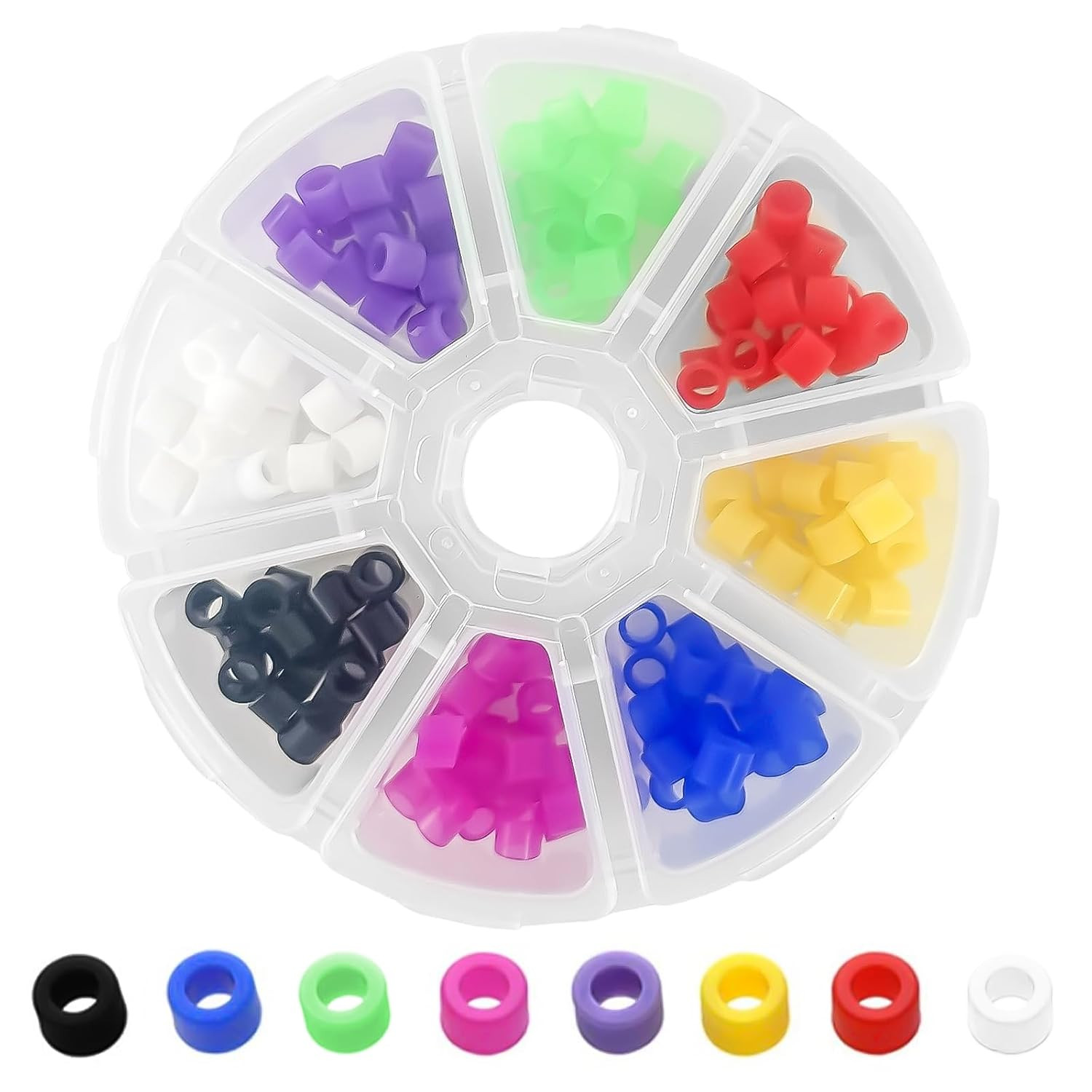 160 Pcs Dental Code Rings, 6Mm Silicone Non-Toxic Orthodontic Rings Accessory, 8