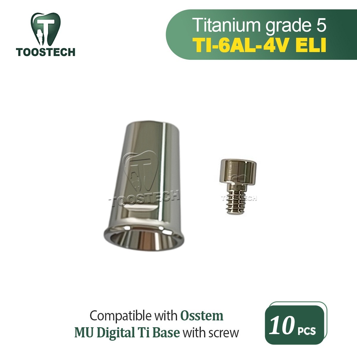 10pcs Dental Laboratory Digital Ti Base For Multi Unit Abument fits to Osstem TS