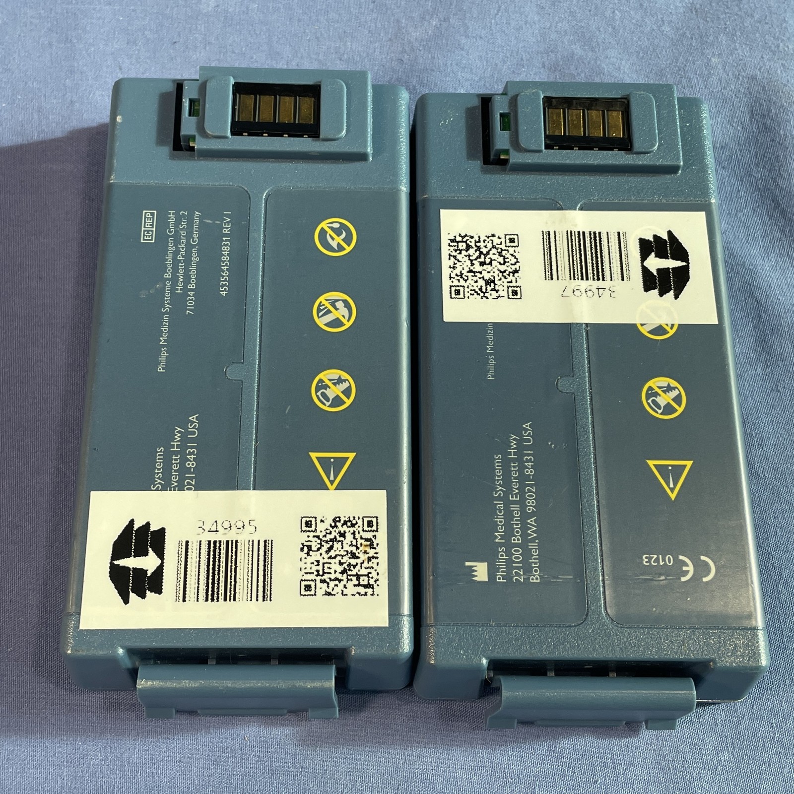 LOT OF 2 Philips M5070A HeartStart FRx Batteries Install before 2025-01/ 2025-05