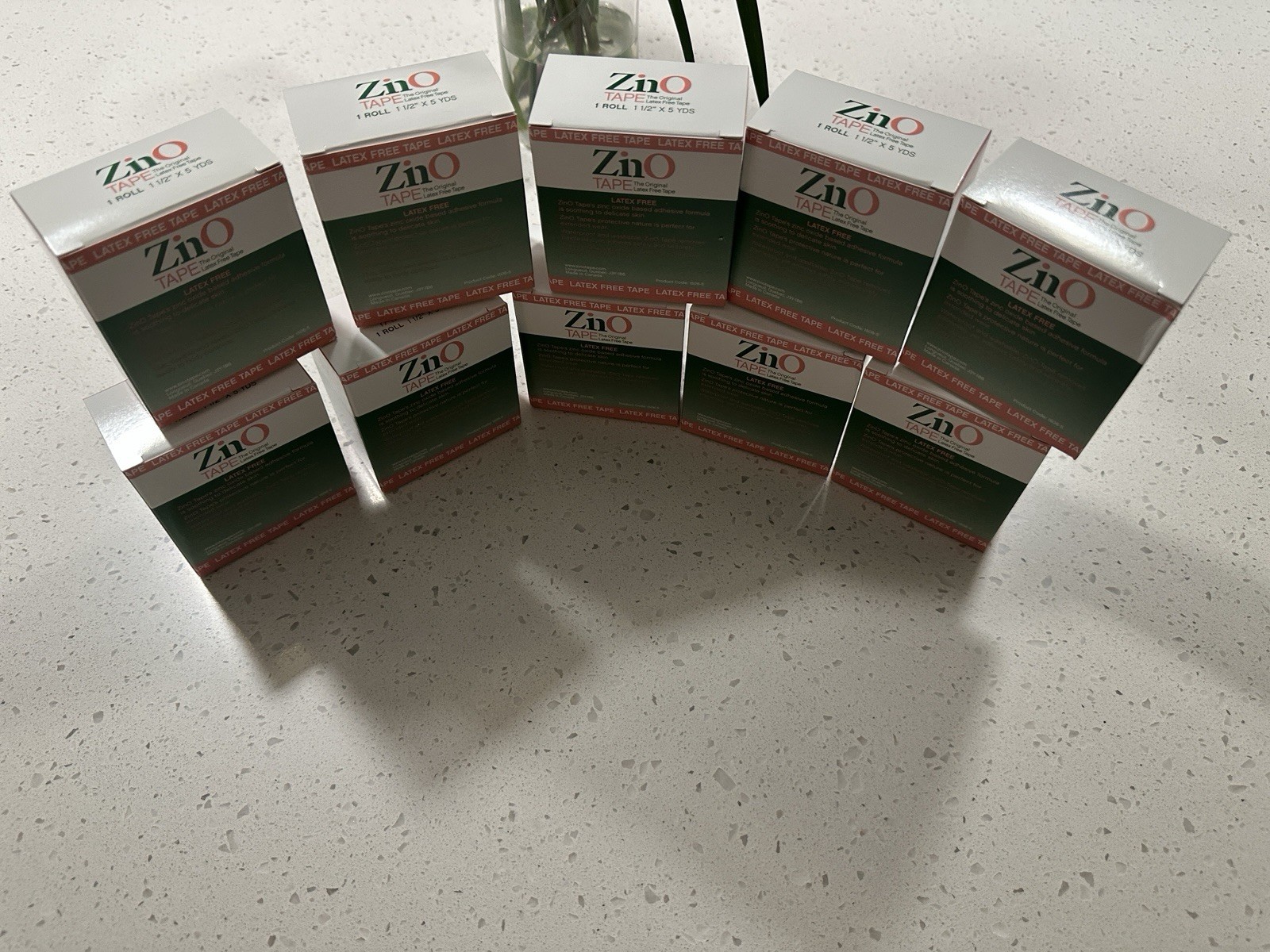 ZinO Zinc Oxide Original Latex Free Medical Tape 1-1/2” x 5 Yards 10 Rolls