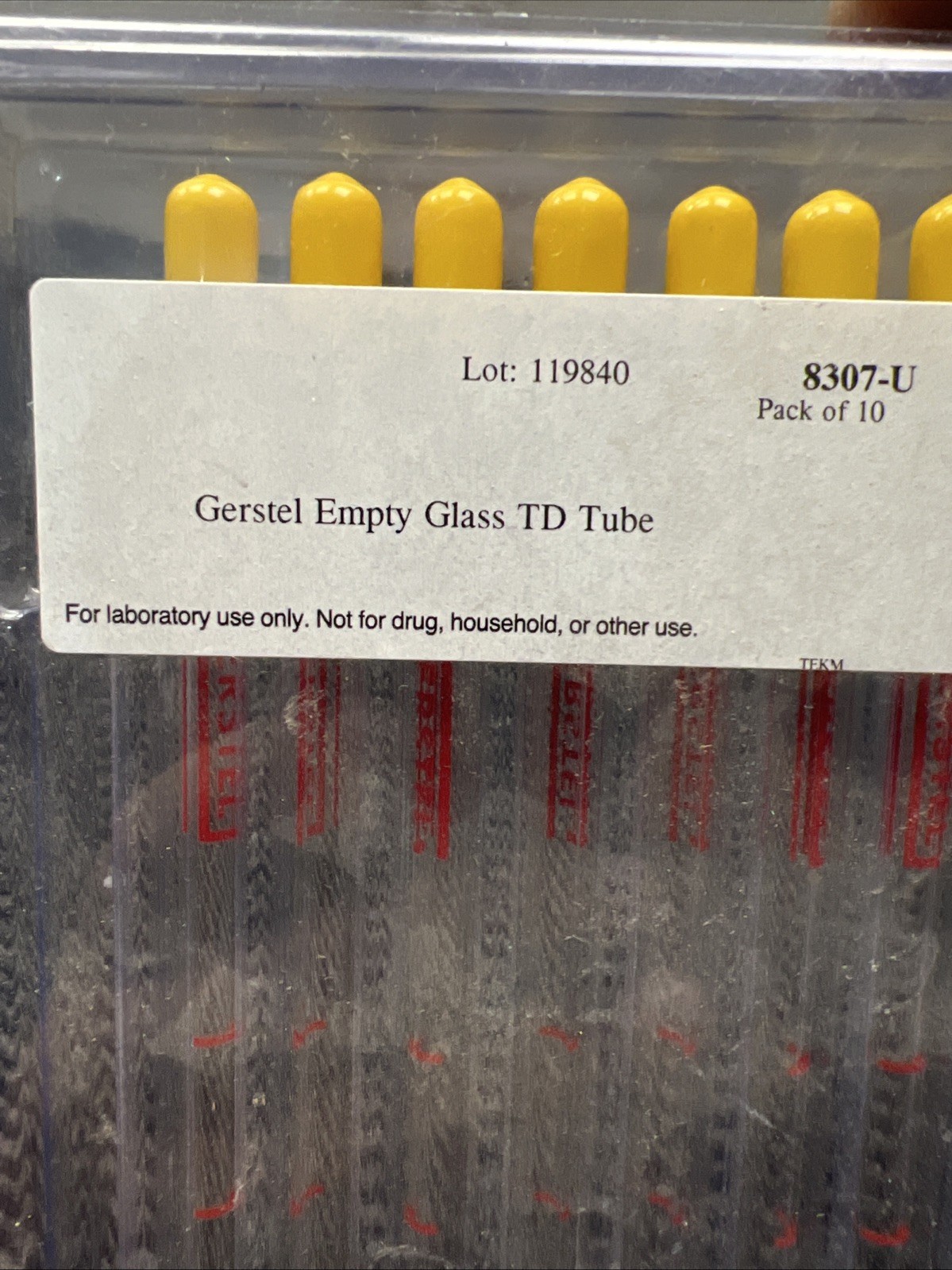 Lot of 9 Gerstel empty glass TD Twister Tube
