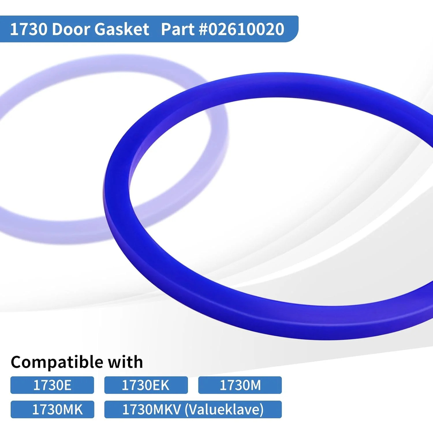 1730 Door Gasket for Tuttnauer 1730 Series, 1730E, 1730EK, 1730M, 1730MK, Valuek