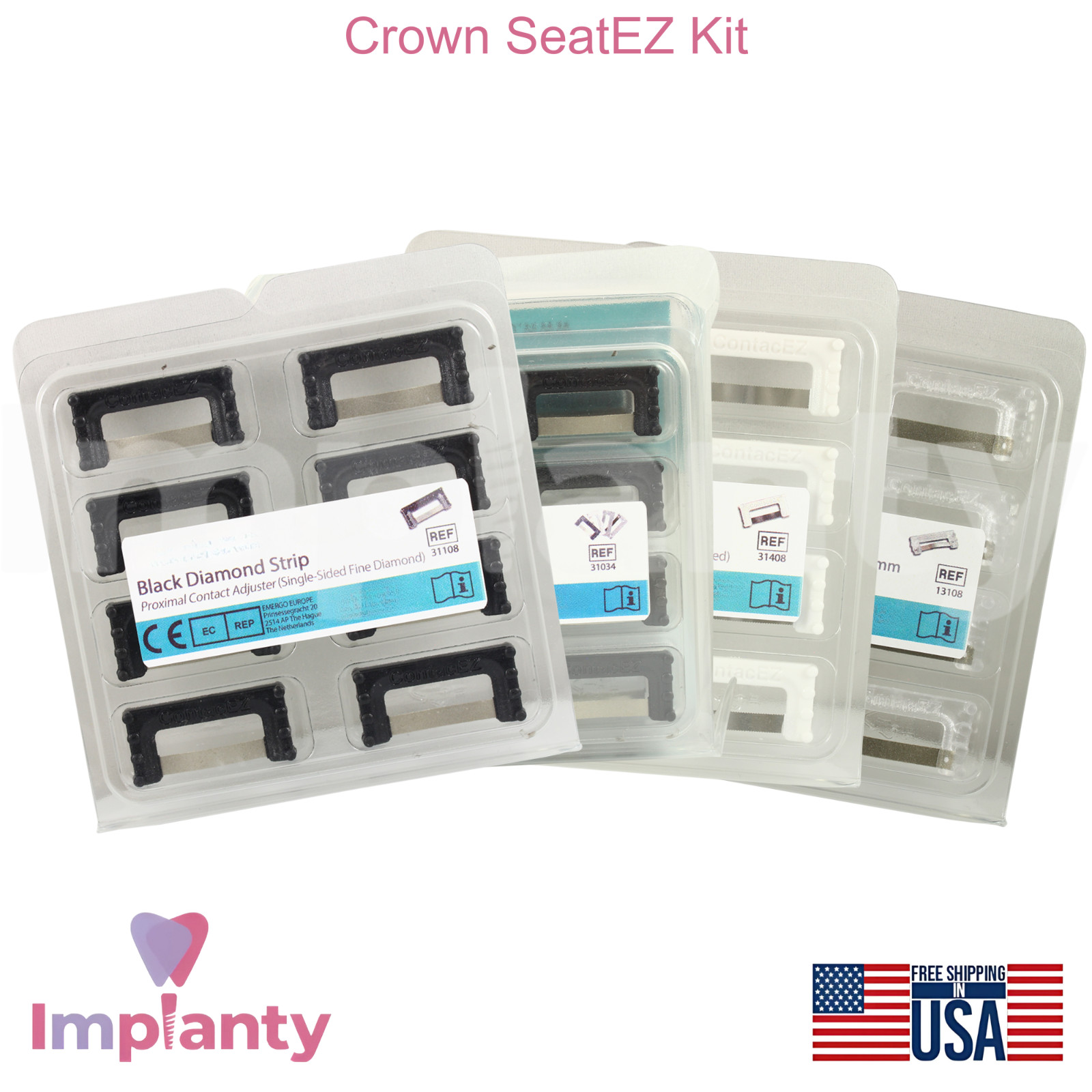 Dental Crown SeatEZ Kit 32pcs Restorative Strip Precise Dentistry Lab System