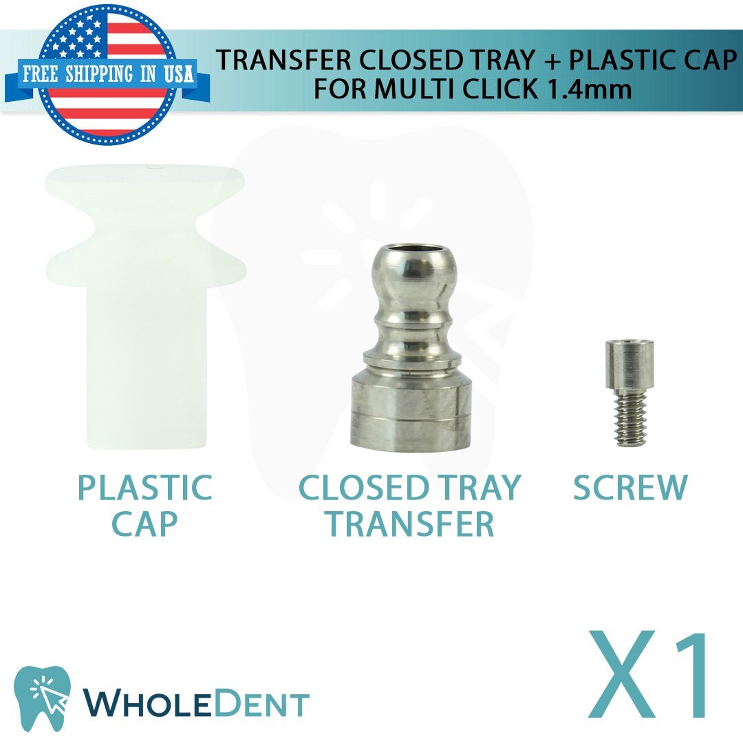 1X Impression Coping Closed Tray Transfer For Multi Unit 1.4mm System Abutment