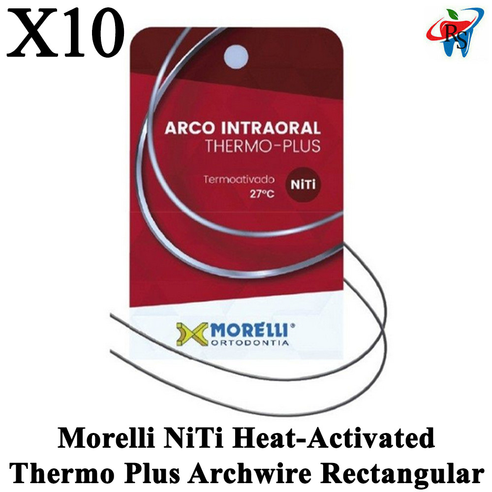 10pcs Dental Morelli NiTi Heat-Activated Thermo Plus Archwire Rectangular Jaw