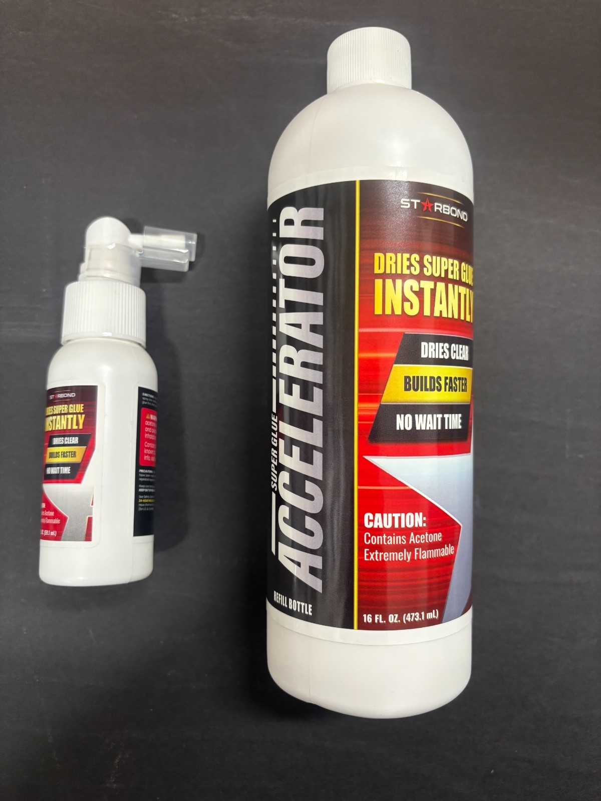 Starbond Super Glue Pump Accelerator 16 oz Refill with EMPTY 2 oz spray bottle