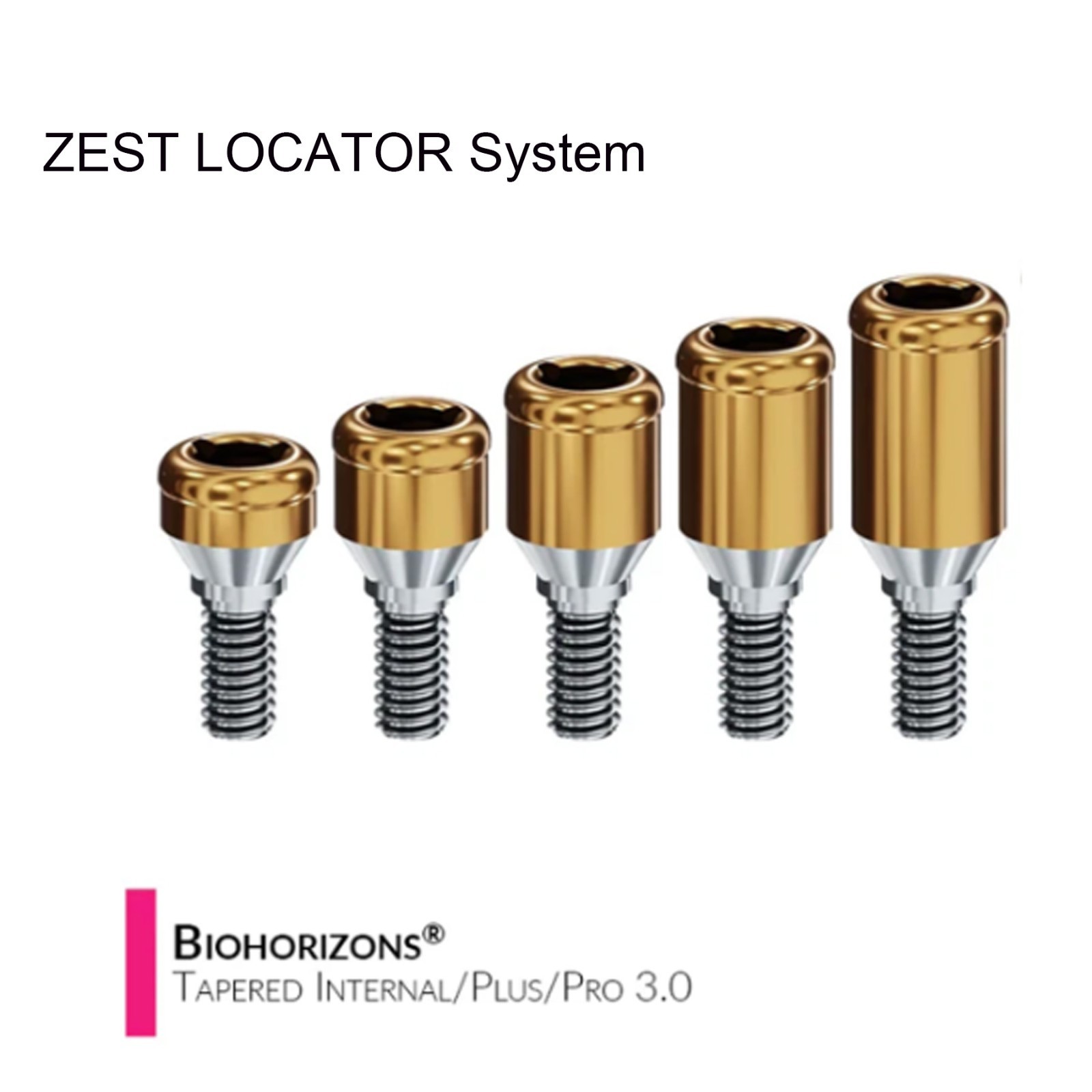 BioHorizons Locator/Straight/Angled Esthetic Abutment 3-5.7mm Dental Lab Analog