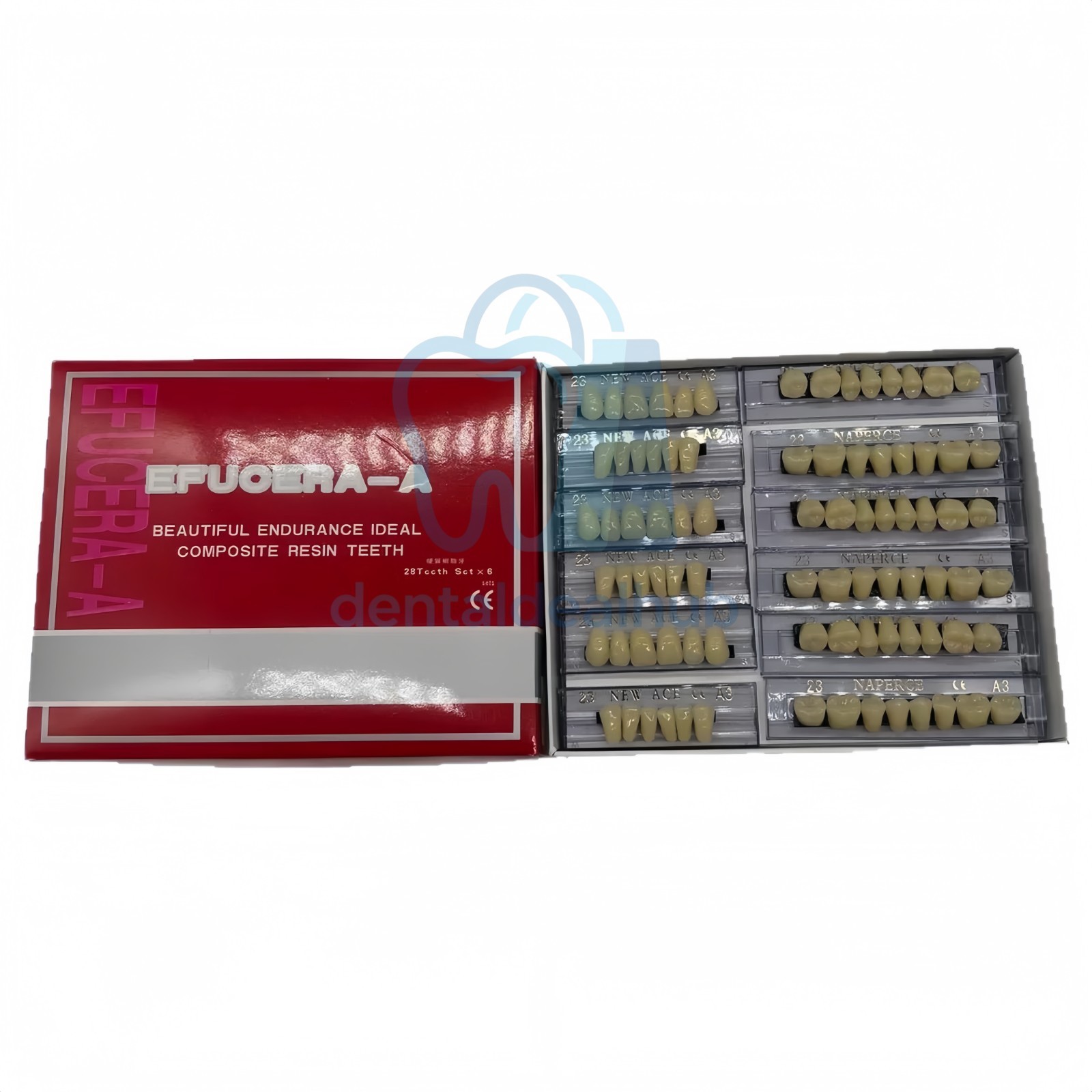 6Sets Denture 23#22# Shade A2 A3 Acrylic Resin Full Set Teeth Upper Lower Dental