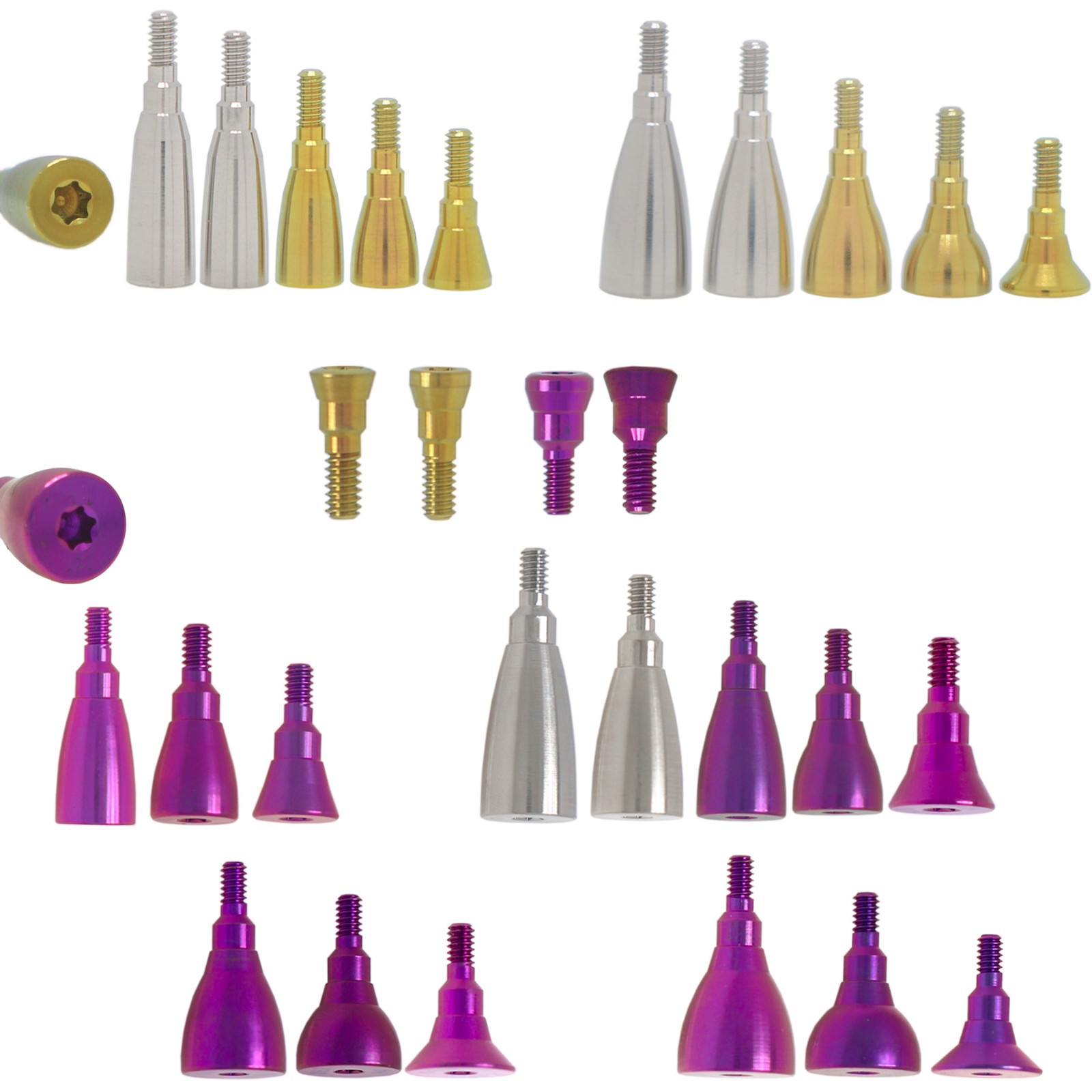 5Pcs/Set US Dental Healing Abutment Cap NC/RC for Straumann ITI-Bone Level NC/RC