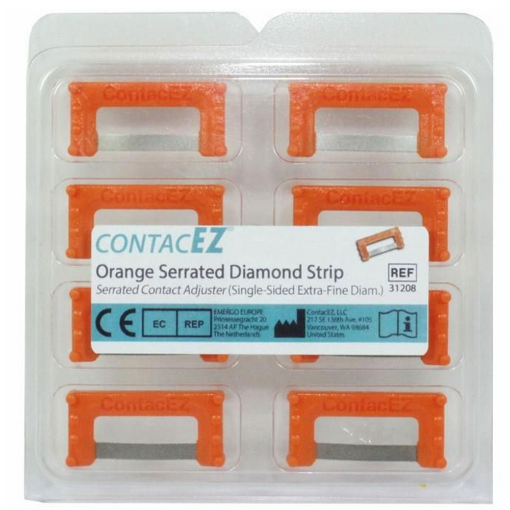 8pcs Dental ContacEZ Orange Restorative 0.07mm Set Proximal Contact Adjuster