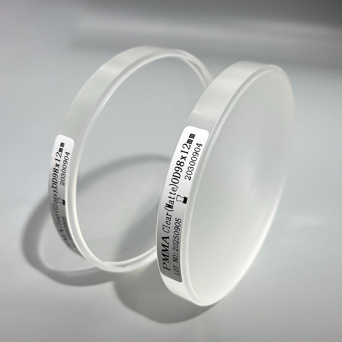 98mm Dental Clear PMMA Disc CAD/CAM Occlusal Splints and Drilling Templates 5Pcs