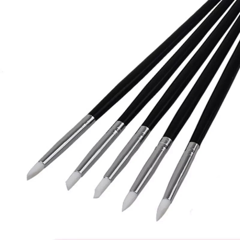5 Pc/Set Composite Dental Resin Veneer Cement Porcelain Teeth Silicone Brush Pen