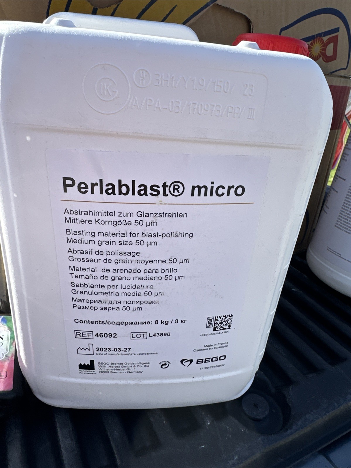2-Bego Perlablast Blasting Agent, 50 µm, Micro – 8 kg