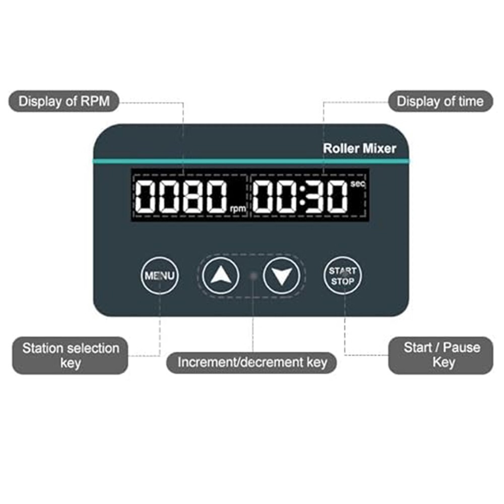 Roller Shaker Mixer 6 Rollers Shaker Rotating Shaking Stirrer with LCD Display