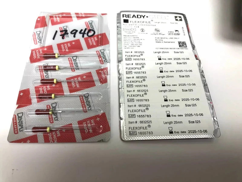 Lot of **29 Sleeves** (174 Pcs) Expired Dentsply Ready*Steel Flexofile
