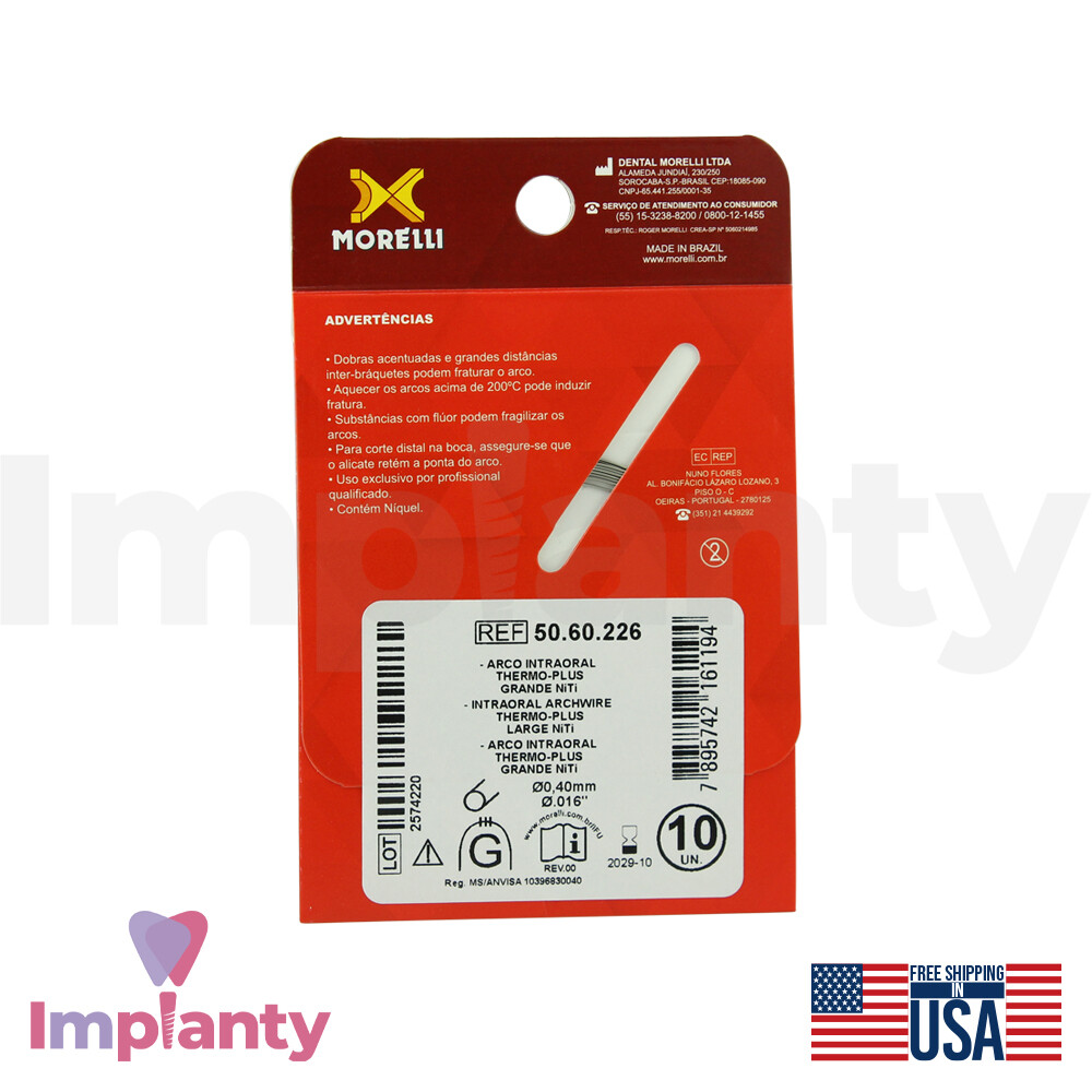 Morelli Orthodontic Alignment NiTi Thermo Plus Intraoral Round Archwire Dental