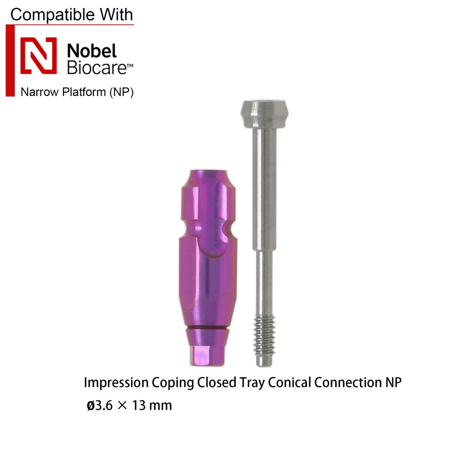 Dental Healing Abutments/Transfer Coping Open/Closed NP/RP Tray For Nobel Active