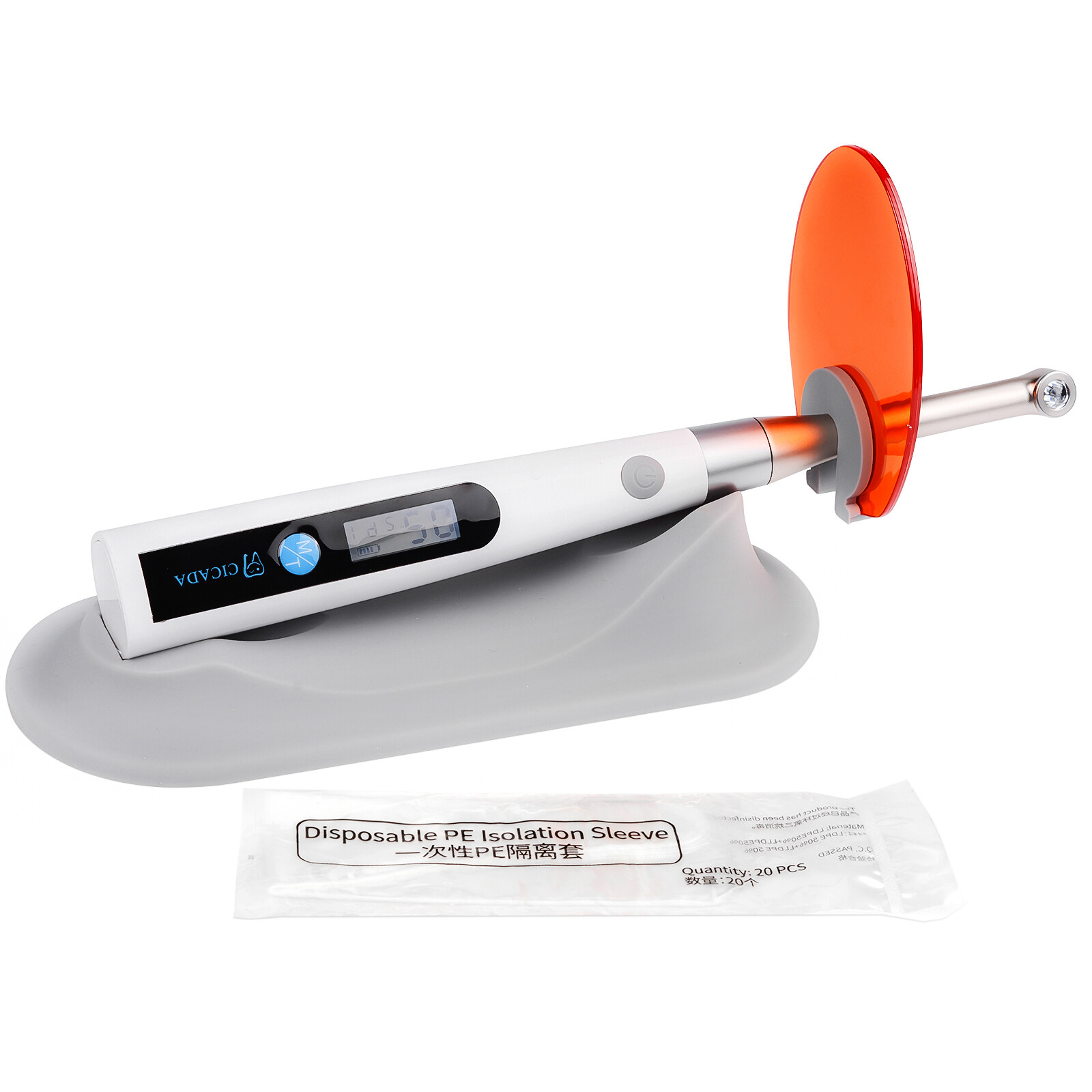 Dental LED Curing Light Lamp Cordless Metal Head 5W LED 1 Second 1400mw/cm² US