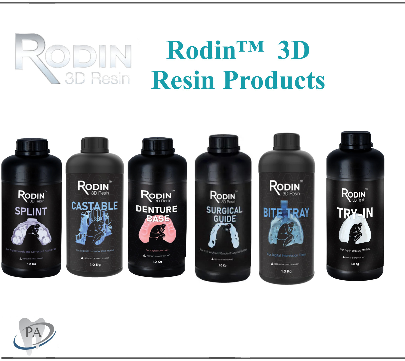 3D Rodin Resin Printing Materials, Denture Base, Clear Bite Splint, Sculpture et