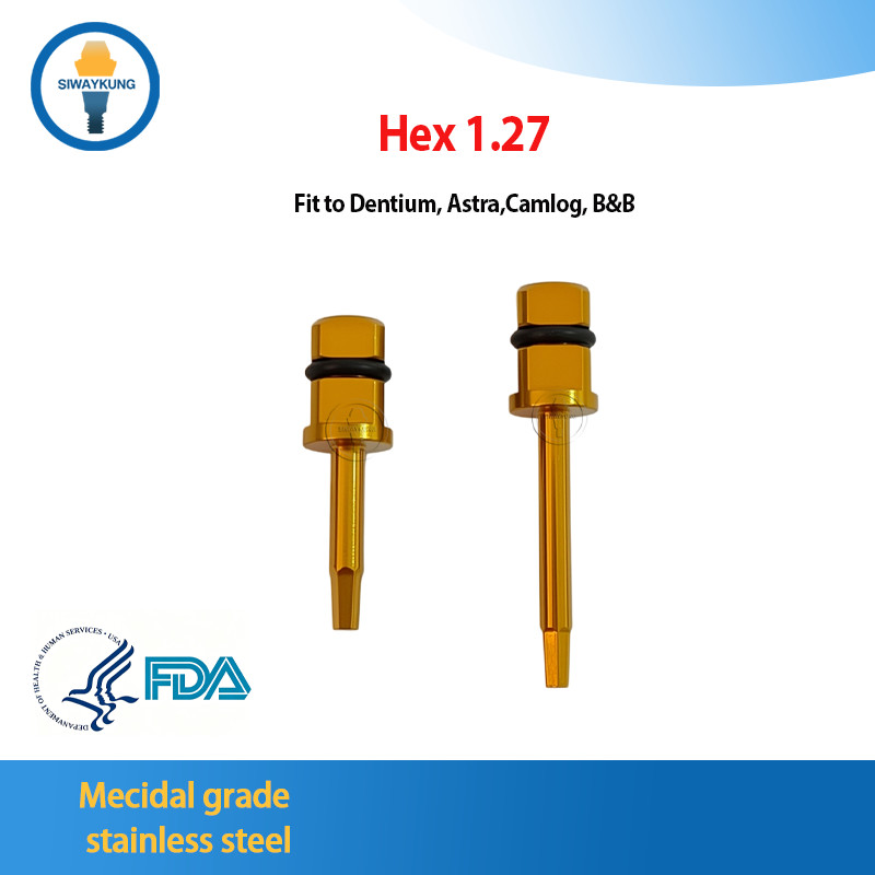 Dental Square Head Ratchet Driver Hex 1.27 Fits Den-tium, Astra, Camlog,B&B