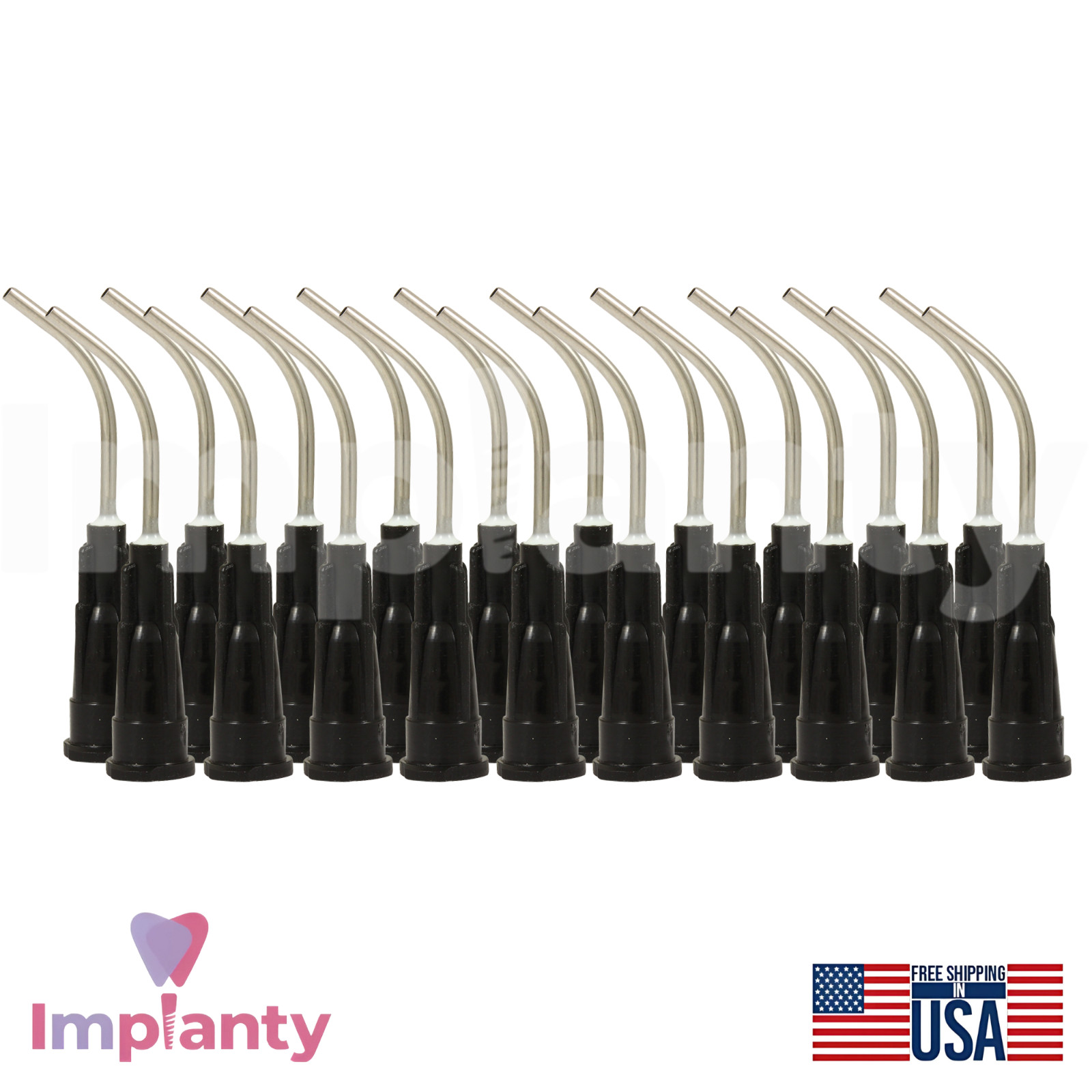 GDT Supplies 20 Gauge Bent Flow Sealant Tips 20pcs Dentistry Application