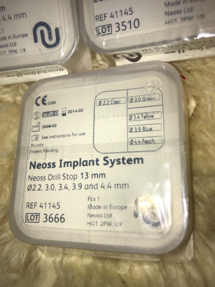 Dental Implant, NEOSS Drill Stop 13mm 2.2, 3.0, 3.4, 3.9, 4.4mm Sealed