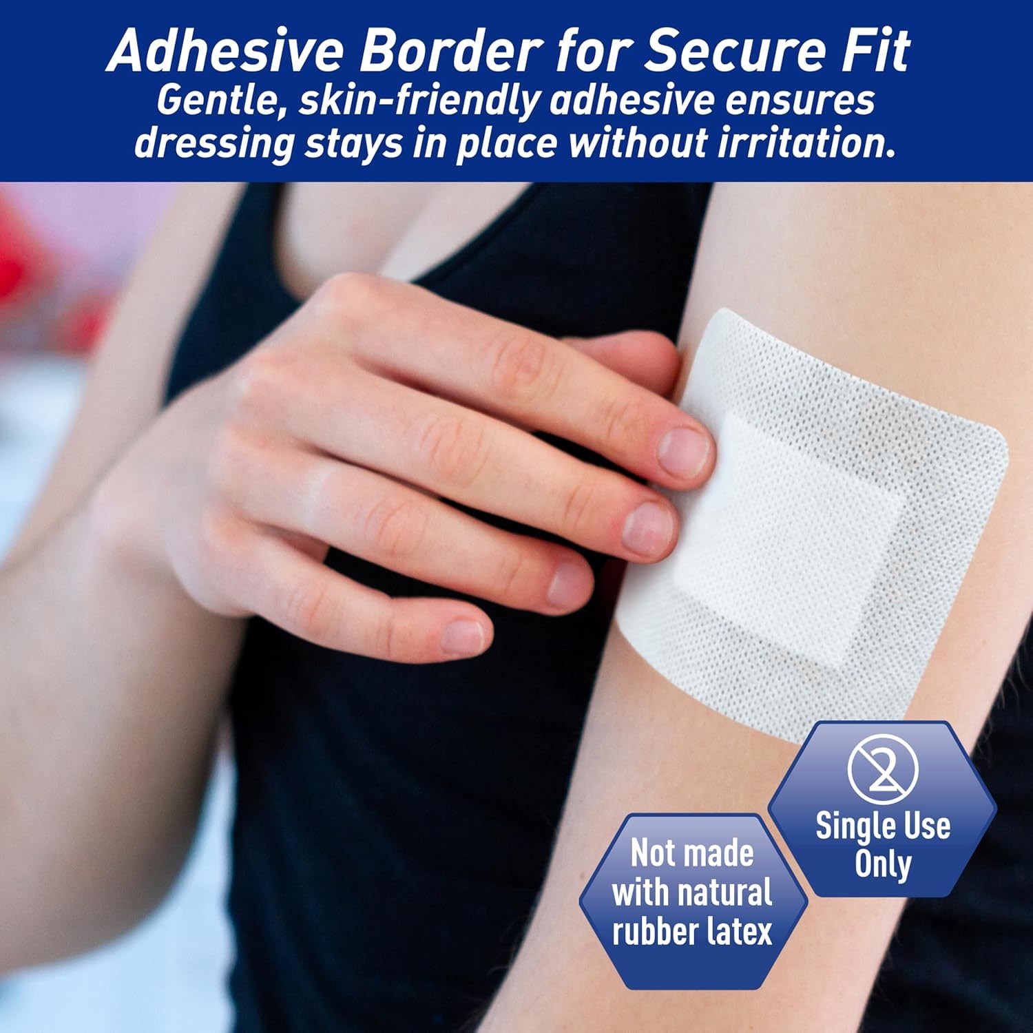MED Pride Bordered Gauze-Island Dressing 4” x 4'' x