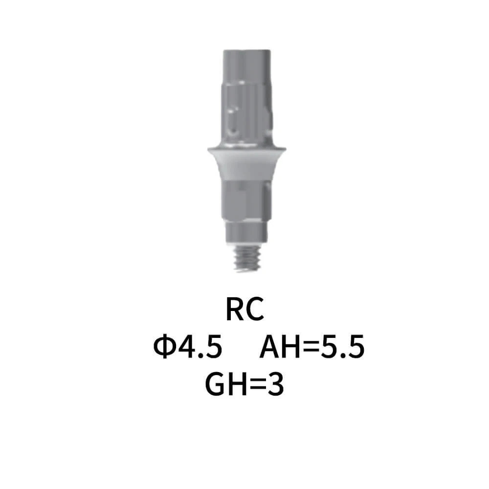 Straumann Compatible Cement-Retained Abutment Φ4.5mm AH3.5/5.5 GH1/2/3 RC