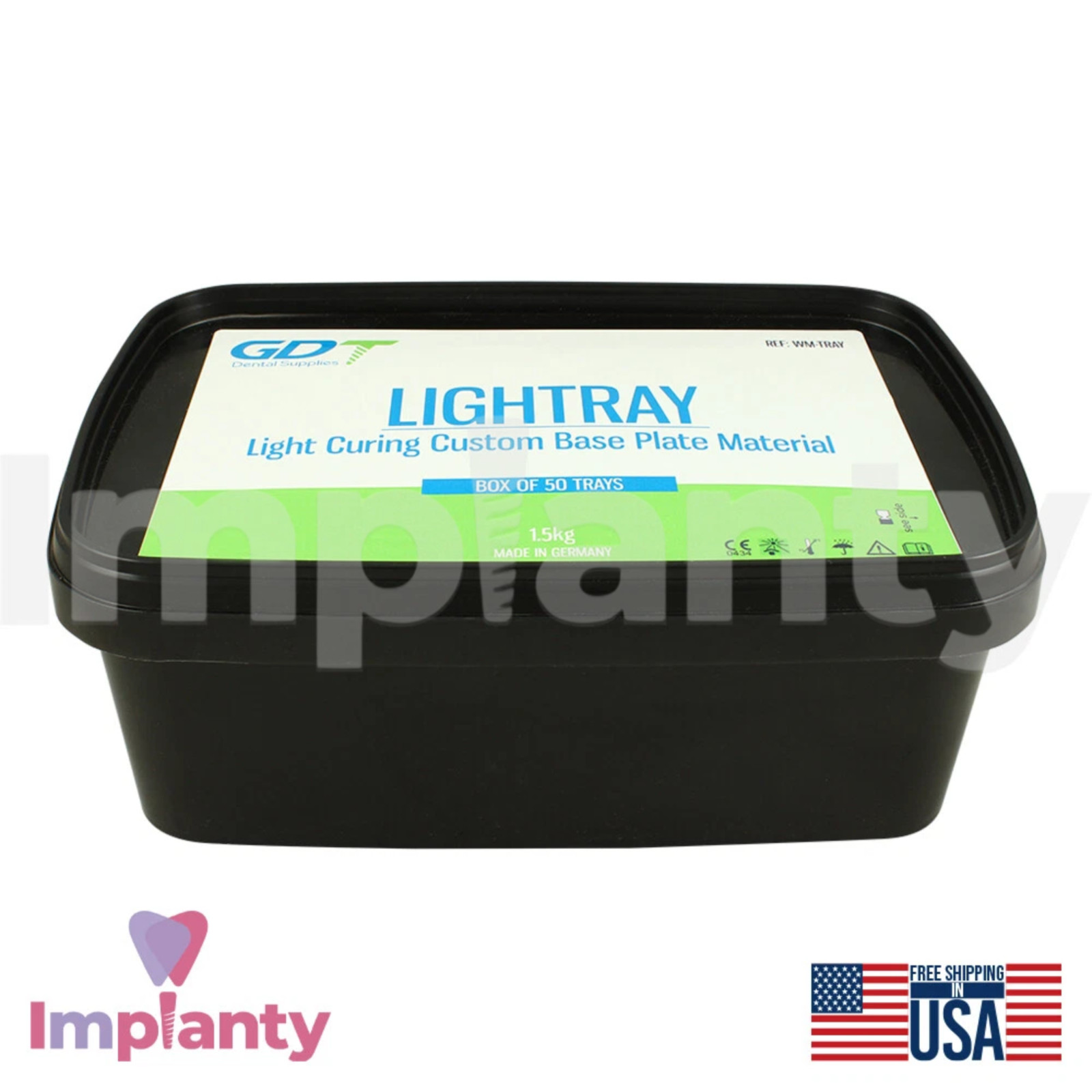 GDT Dental LighTray Light Curing Custom Base Plate Material 1.5kg 50 Sheets