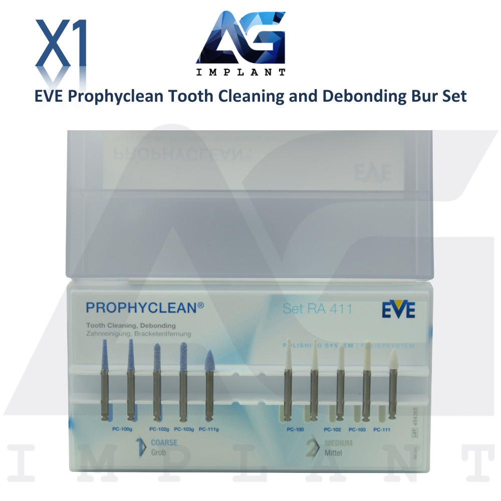 Tooth Cleaning and Debonding Bur Set Medium Coarse Grit Stain Removal Tool