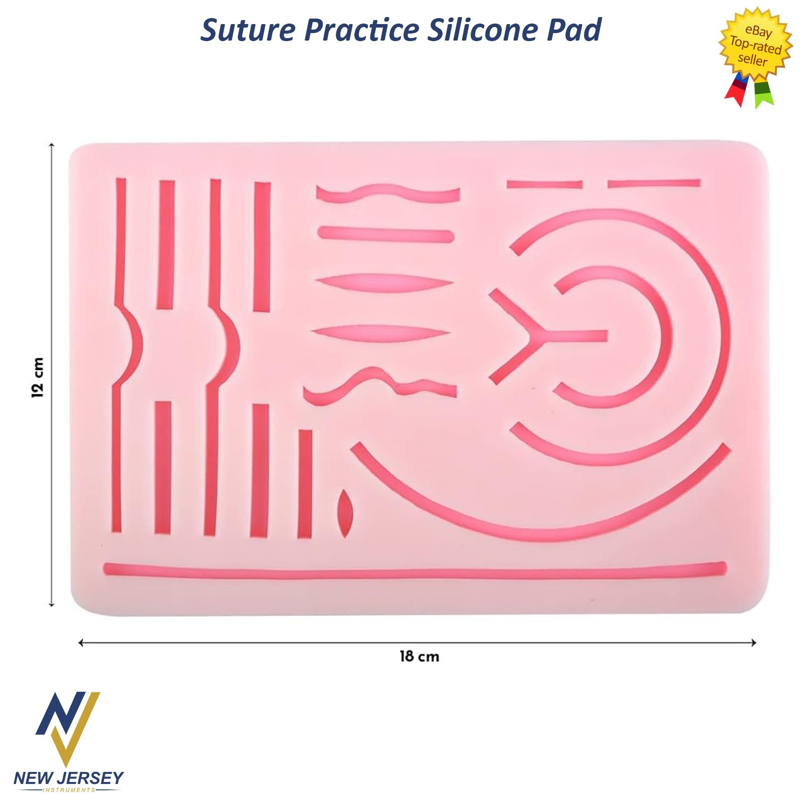 Medical Skin Suture Practice Silicone Pad Wound Simulated Surgical Training Kit