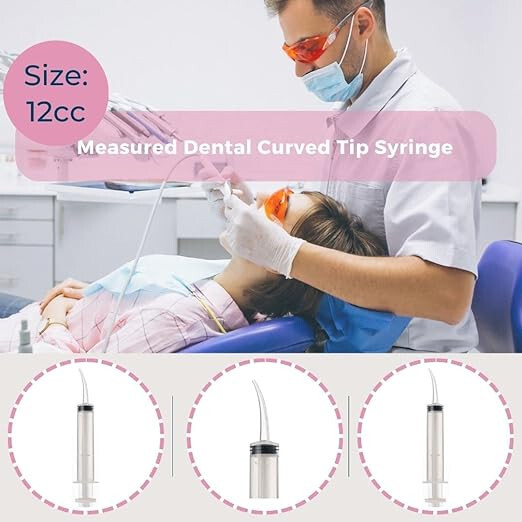 BRITEDENT Disposable Dental Irrigation Curved Syringe 12cc – Box of 50