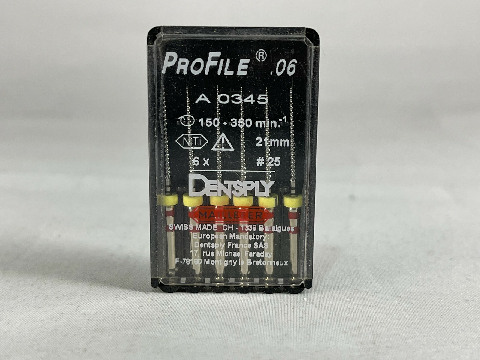 Dentsply Maillefer Dental Profile ISO 21mm all Taper rotary files 6/pk all sizes