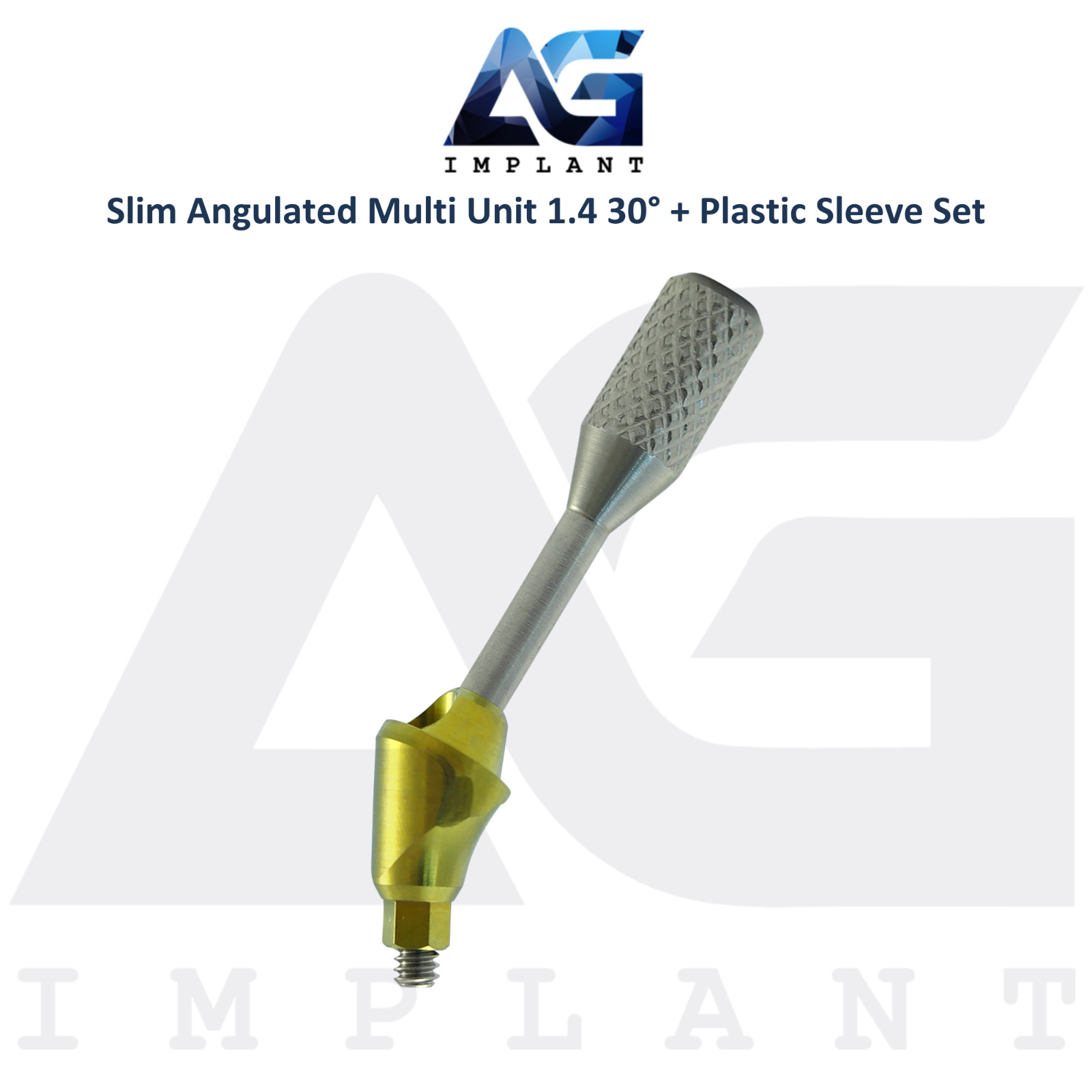 5 Angulated Multi Unit 1.4 Prosthetic 30° Plastic Sleeve Set Slim Int Hex 2.0mm