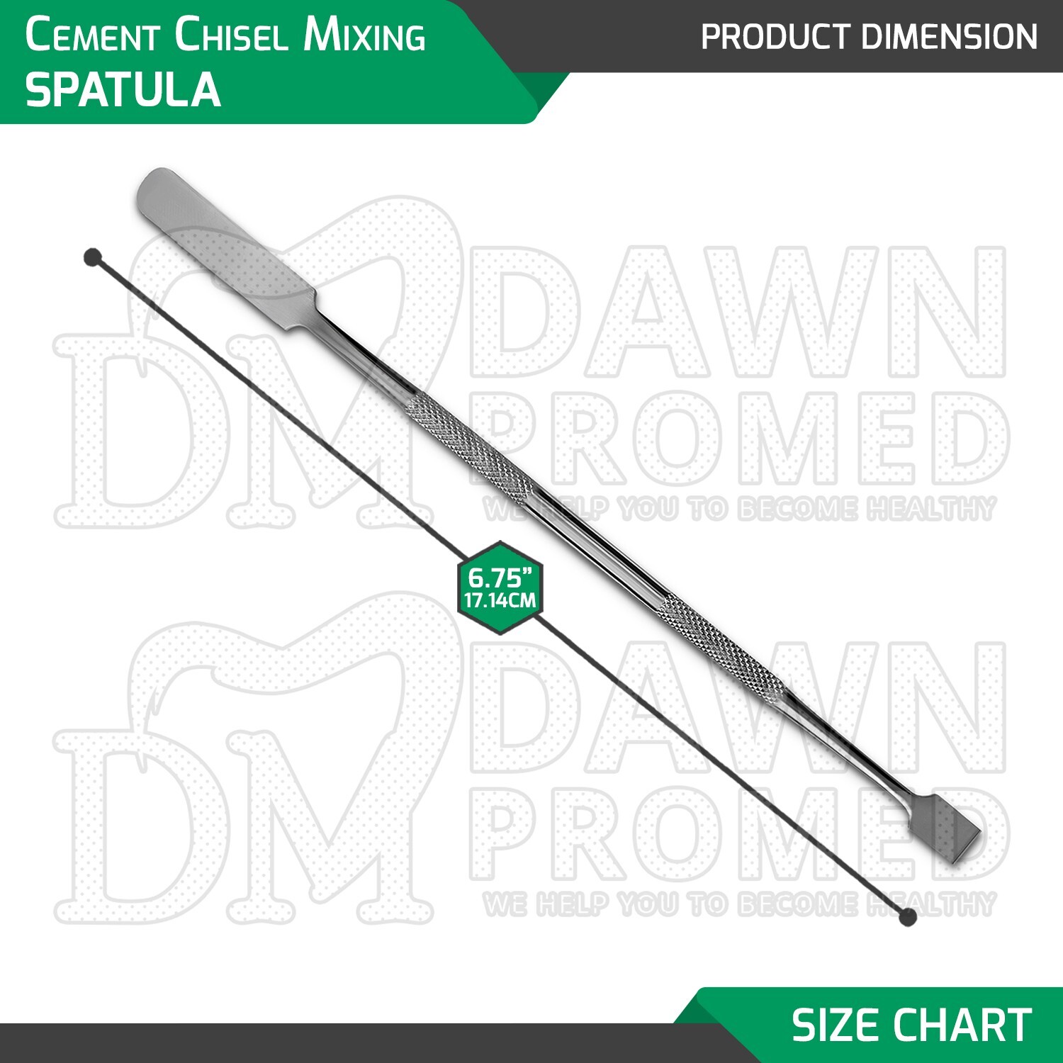 Cement Chisel Spatula 6.75″ Double Ended Restorative Dental Instrument German Gr