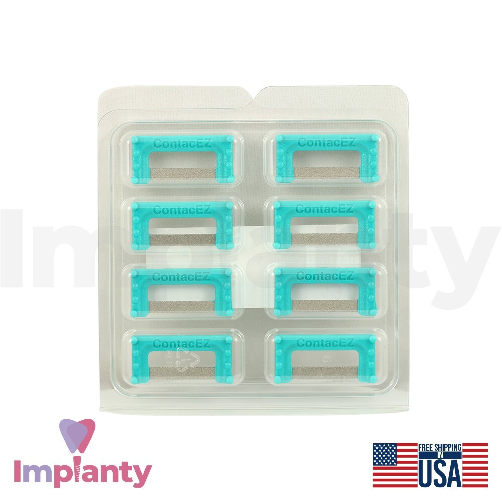 Dental Widener Turquoise IPR Plus Strips Set Stainless Steel Diamond Coating