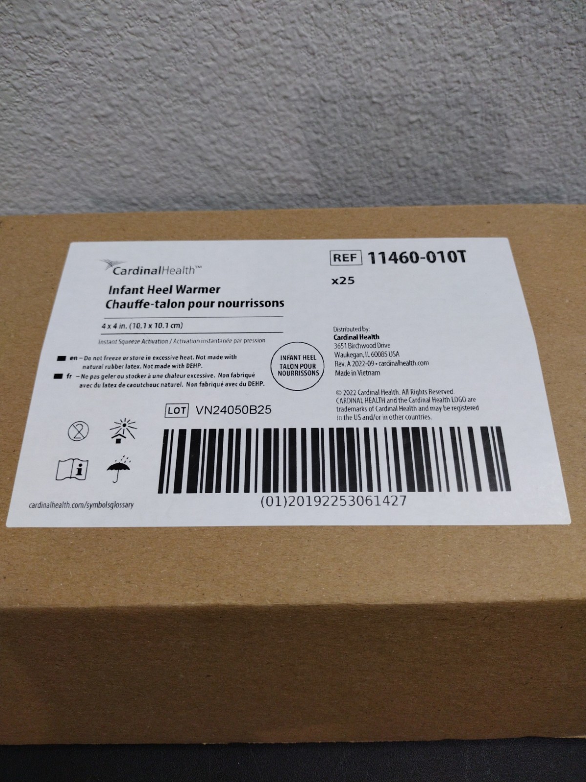 Cardinal Health Infant Heel Warmer 4″ x 4″ Box of 25 – New