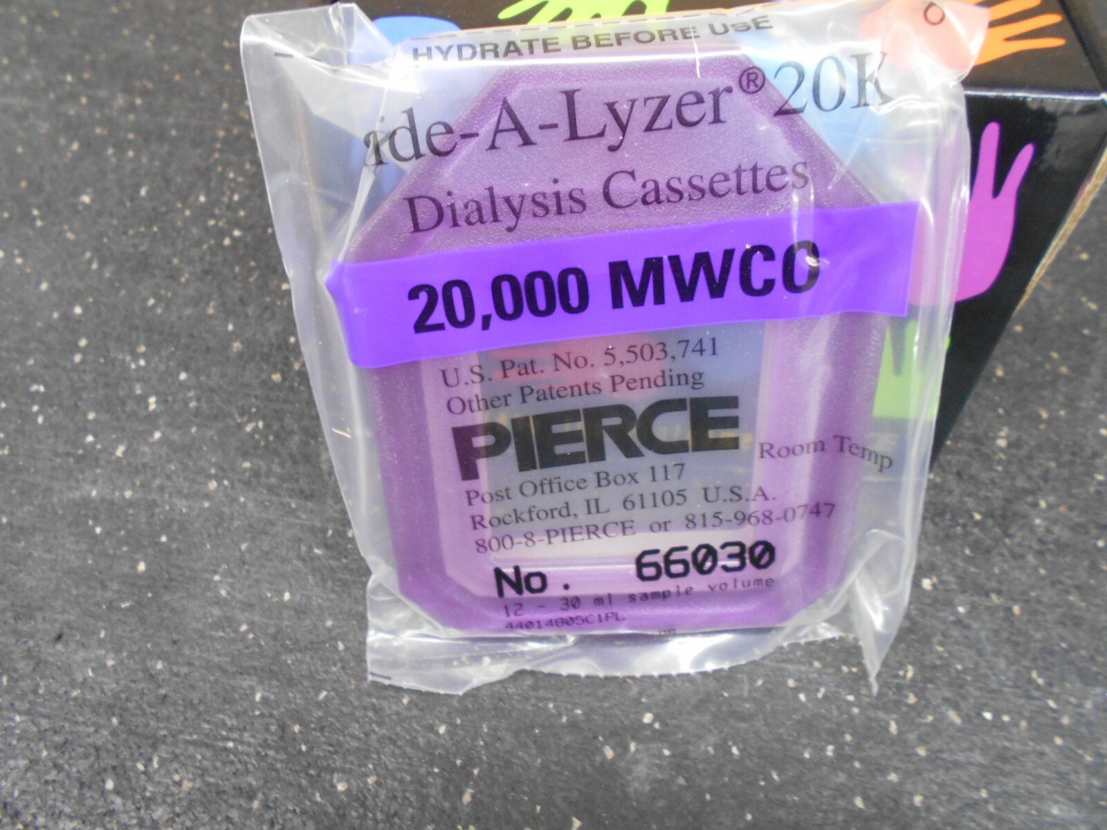 PIERCE 66030 SLIDE A LYZER DIALYSIS CASSETTE 12-30mL 20,000 MWCO PACK OF 6