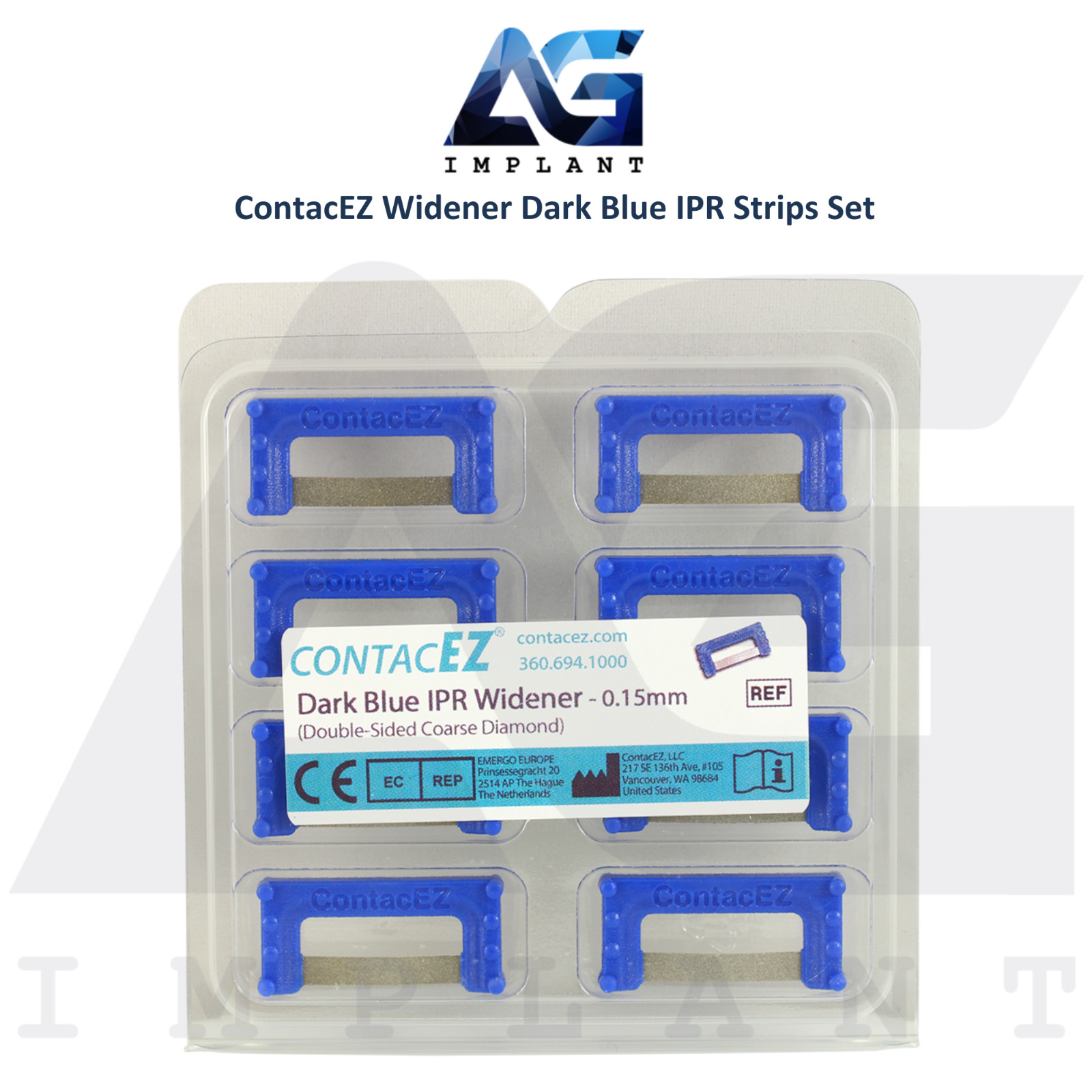 Double Sided Widener Dark Blue Flexible Diamond Coated Dental IPR Plus Strip Set