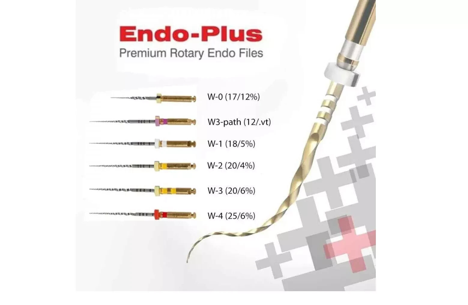 Dental Woodpecker Endo Plus Ni -Ti Root Canal 6 Files Pack Assorted 25mm Length