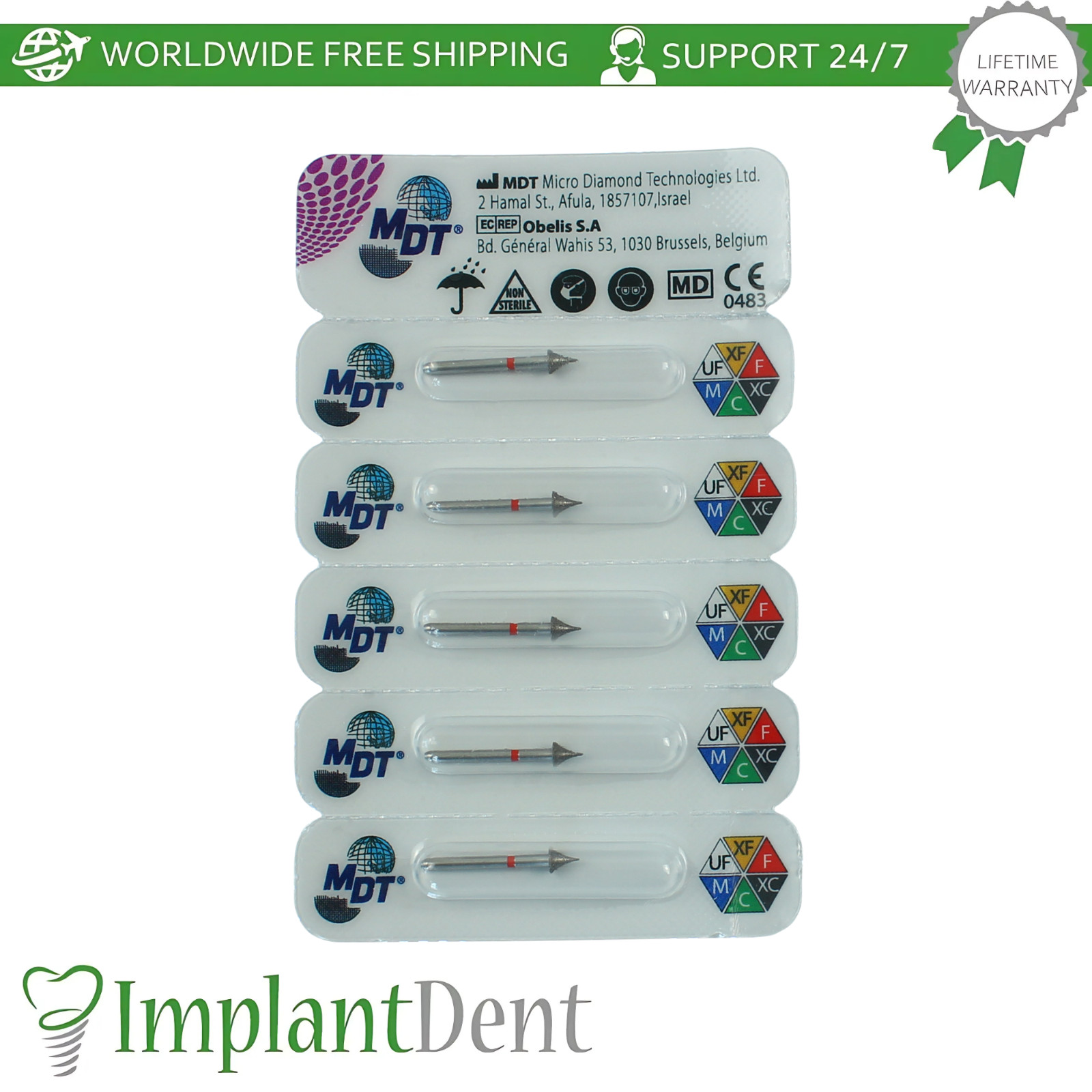 Dental MDT Occlusal Trimming FG Diamond Burs 466 Refinement Occlusal Surfaces