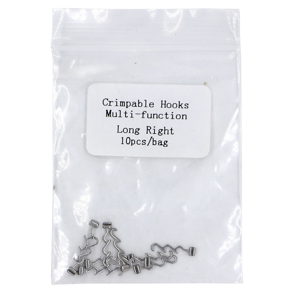 Bomaoer 10×Dental Orthodontics Crimpable Hook Muti-fuction Niti coil Long Right
