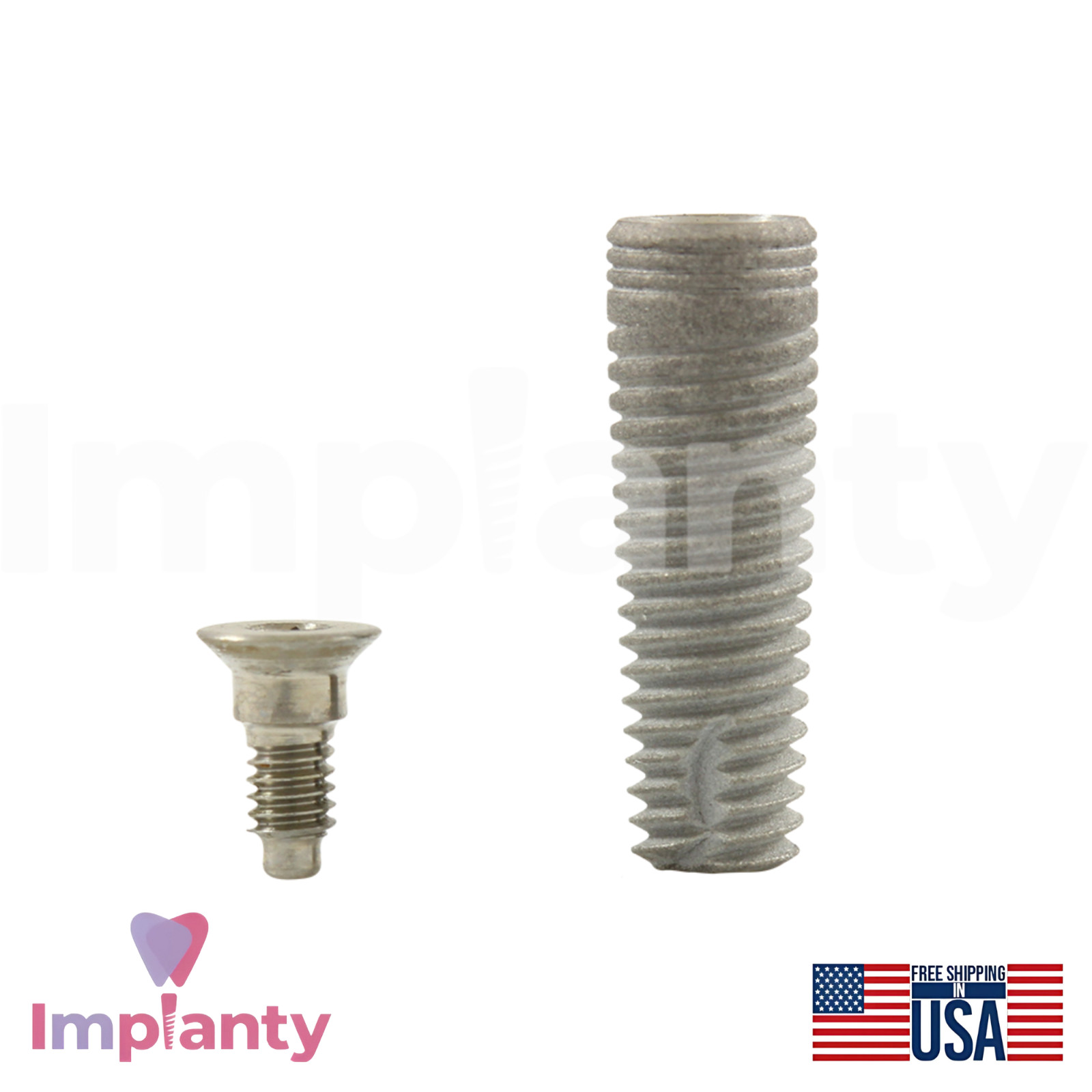 GDT CFI Int Hex 2.42mm Connection Dental Cylindrical Fixture Titanium Set