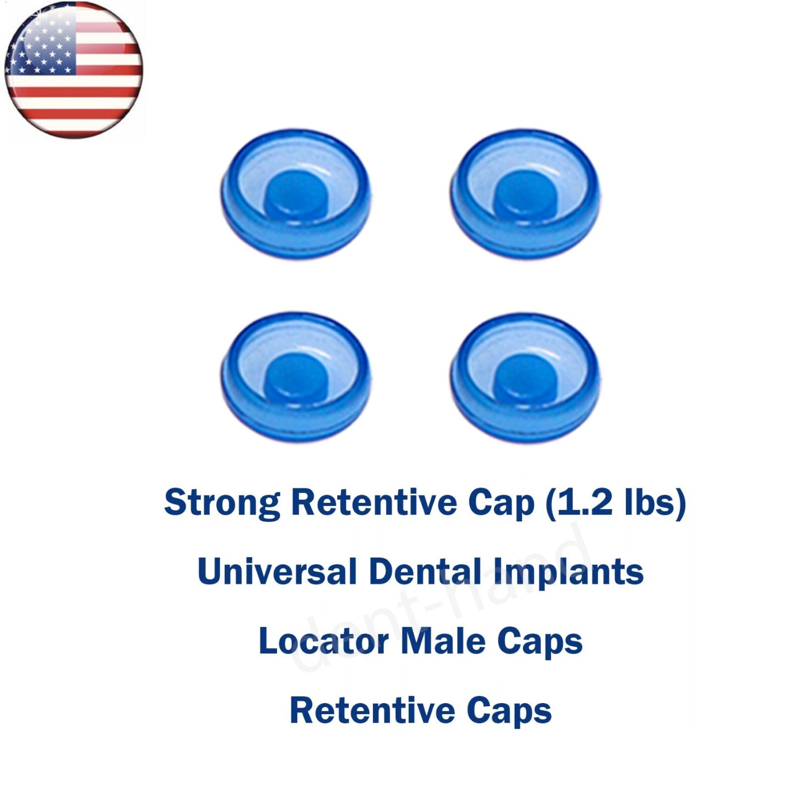 US Universal Overdenture Remove Core Tool Implant Retention Cap 1.2lbs Blue Set