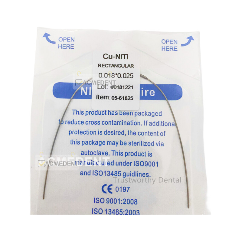 Dental Orthodontic Copper Cu-Niti Wires Arch Wire Rectangular Damon Type