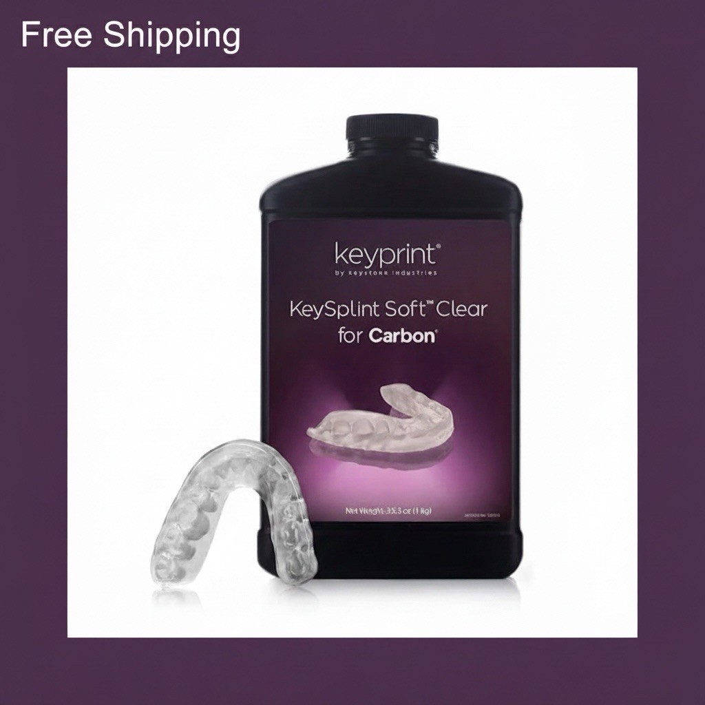 KeySplint Soft Clear For 3D Carbon Printers 1KG Resin Night Guards EXP 09/26