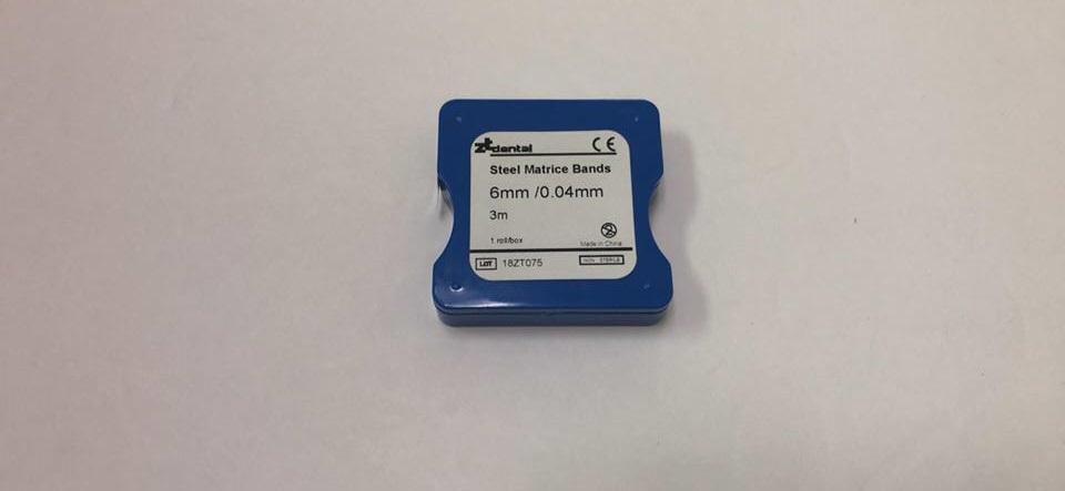 Dental Steel Matrice Bands 6mm/0.04mm 1 roll/box (3m)