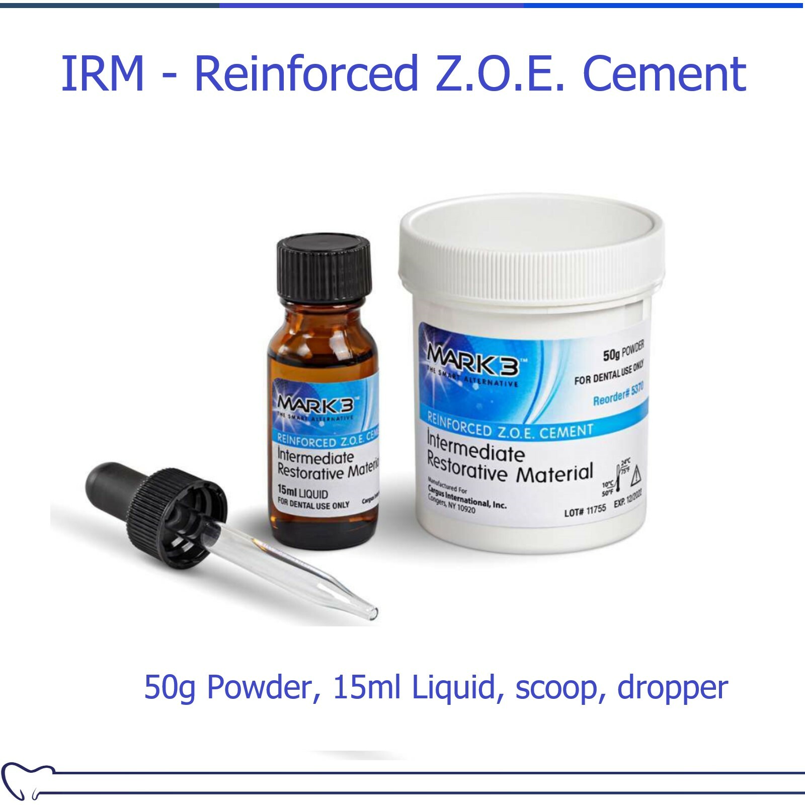 Dental IRM Reinforced ZOE Cement IRM Restorative 38g Powder 15mL Liquid #5370