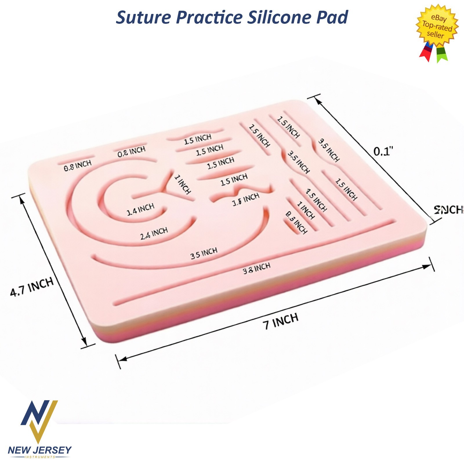 Medical Skin Suture Practice Silicone Pad Wound Simulated Surgical Training Kit