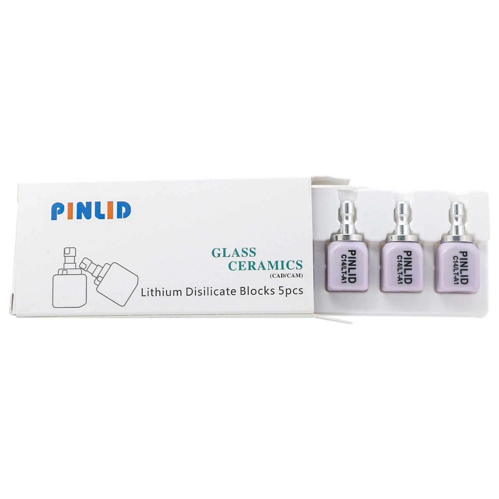 US C14 HT/MT/LT Lithium Disilicate Ceramic Multi Boxes For CEREC Dental Milling